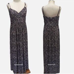 LAUREN Ralph Lauren Paisley Print Jersey Knit Maxi Dress Size 10